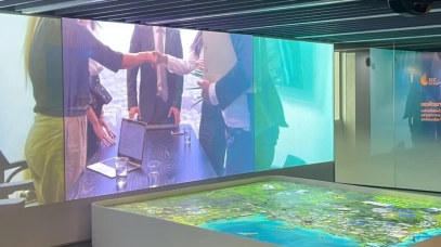 จอแอลอีดี ภายในอาคาร สำนักงานคณะกรรมการนโยบาย